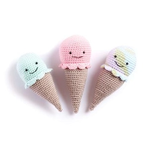 Ice Cream Cone Amigurumi Crochet Pattern PDF – Kawaii Food Plushies – Beginner Friendly Toy – Summer Decor – Instant Digital Download