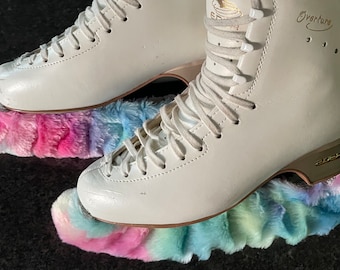 Ice Skate Soakers Figure Skate Blade Protector Rainbow Pastel