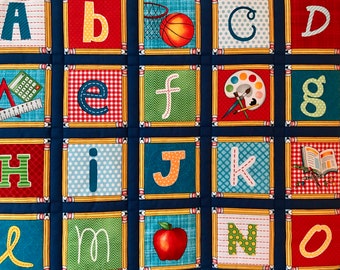 Alphabet Quilted Wall Hanging ABC Colourful Playmat Quilt
