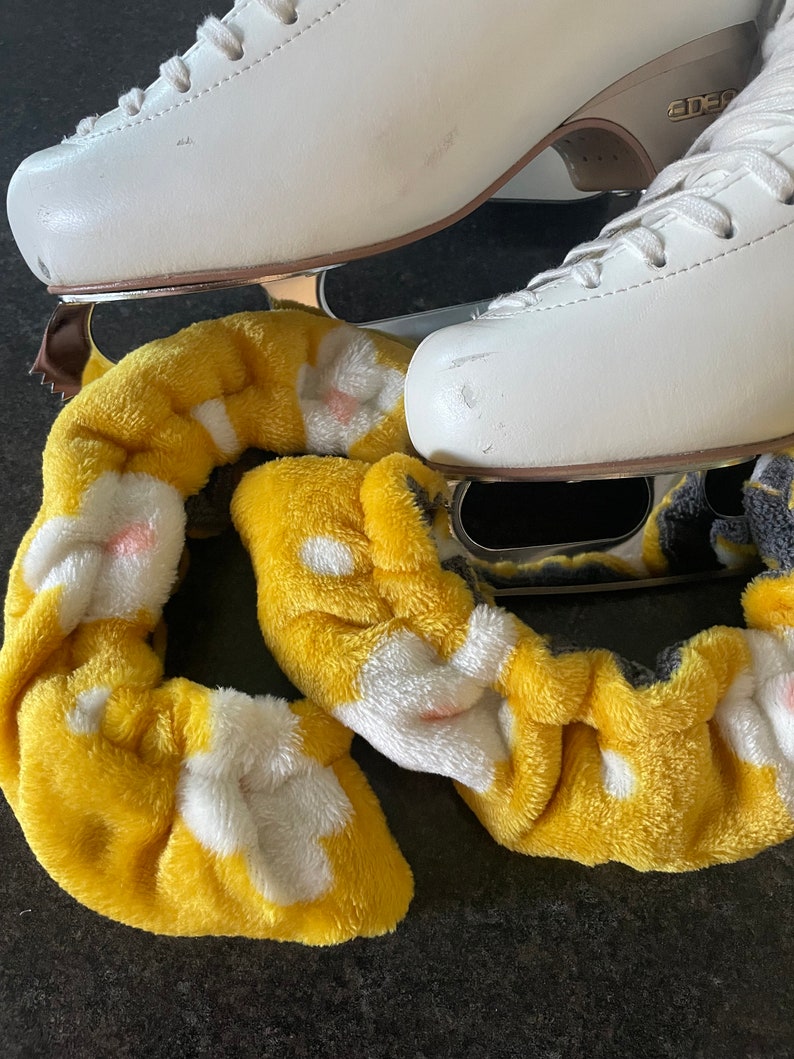 Ice Skate Soakers Figure Skate Blade Protector Yellow Flower Etsy UK