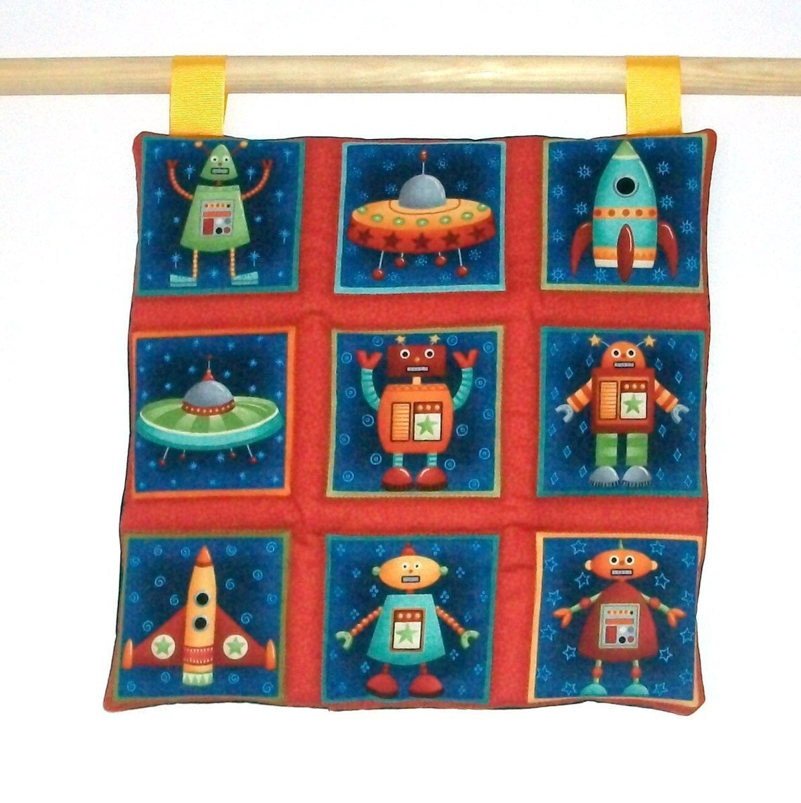 Rocket Space Alien Wall Hanging Picture Etsy