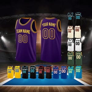 Custom Basketball Jersey: Personalized Embroidery Team Name Number LOGO Mesh Jersey , Birthday Gift for kids youth todler,Game Day Outfit