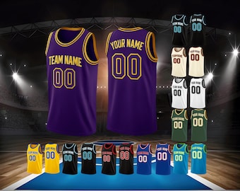 Custom Basketball Jersey: Personalized Embroidery Team Name Number LOGO Mesh Jersey , Birthday Gift for kids youth todler,Game Day Outfit