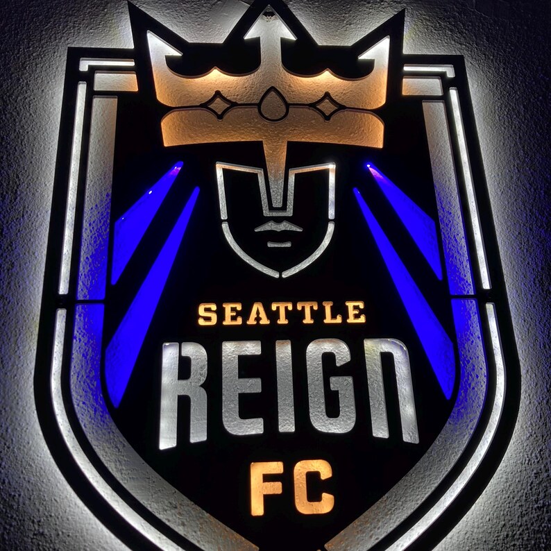 Seattle Reign FC LED Sign | Lighted NWSL Club Logo Wall Art | Soccer ...