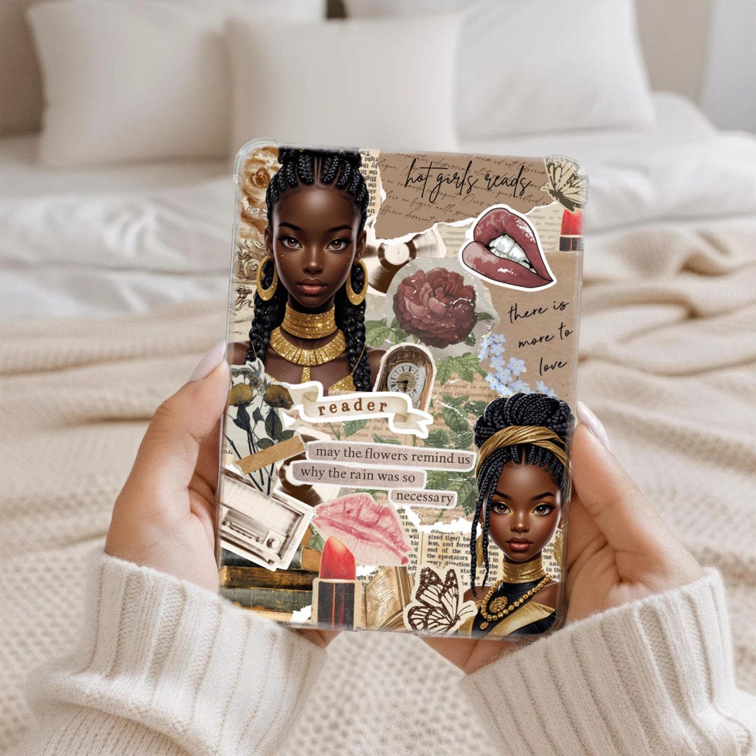 Black Girl Kindle Insert, Printable Bookish Trendy Kindle/kobo Case ...