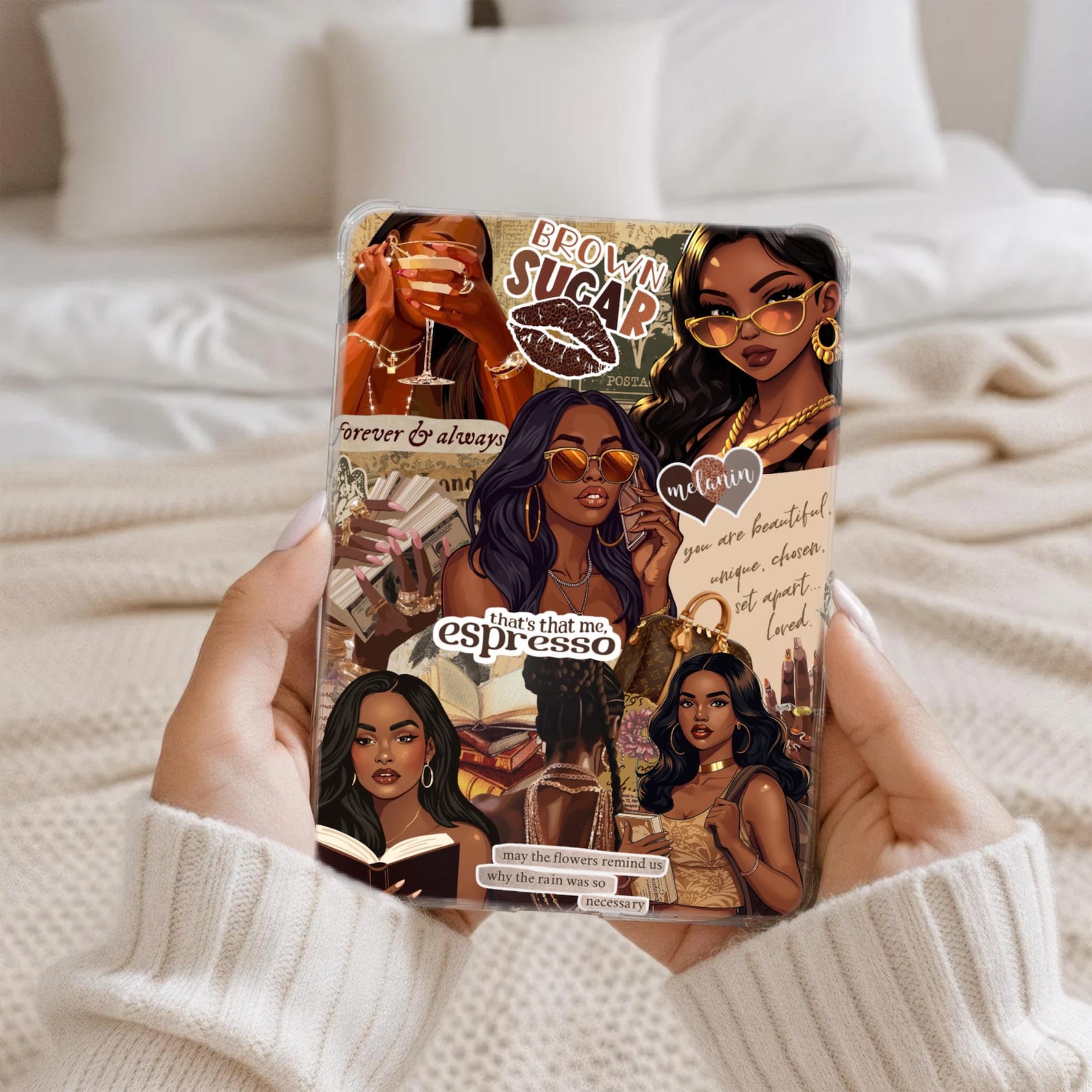 Black Girl Kindle Insert, Printable Bookish Romance Trendy Kindle/kobo ...