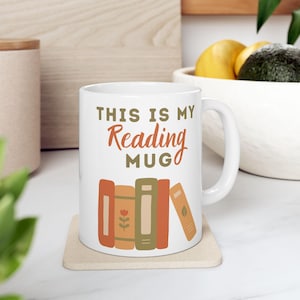Cozy Reading Mug – Funny Book Lover Gift, Bookworm Coffee Cup, Introvert Mug for Readers, Literary Humor Tea Mug