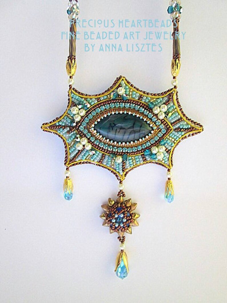 KIT DIY Bead Embroidery Necklace Beading Pattern Etsy