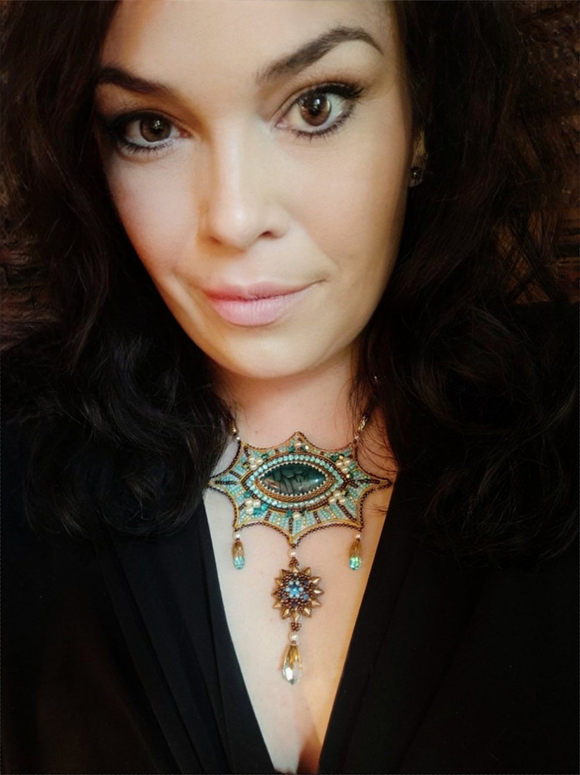 KIT DIY Bead Embroidery Necklace Beading Pattern Etsy