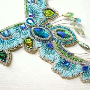 Fiorentina – Jasmine Breeze - Advanced Bead Embroidery Necklace Kit – Complete DIY Jewelry Kit with French Wire – Luxury Statement Necklace