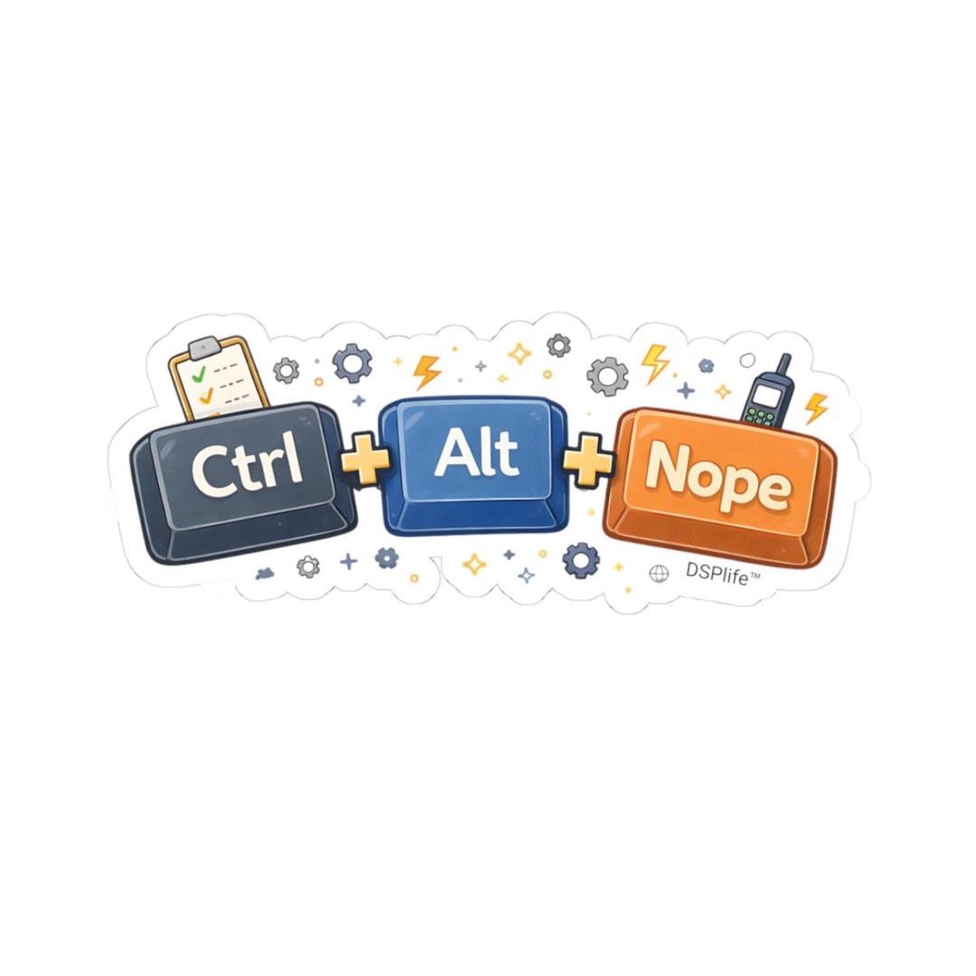 Ctrl Alt Nope Sticker Blue and Orange | Funny Burnout Sticker ...