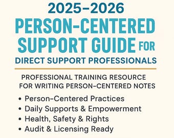 DSP Training Guide: Person-Centered Support, Documentation & ISP (Digital PDF)