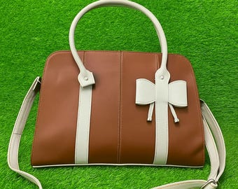 Woman Leather Purse, Cognac leather bag, medium tote bag, Bag with zipper, Personalized Crossbody woman Shoulder Leather bag Gift for Her