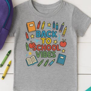 Colorful Crayon Back to School Shirt: First Day Tee
