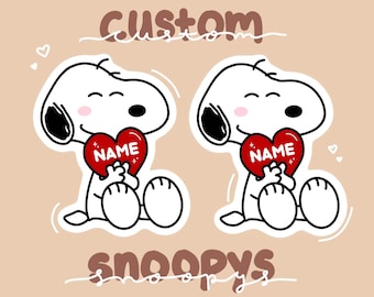 Custom Snoopy Stickers for Couples & Friends