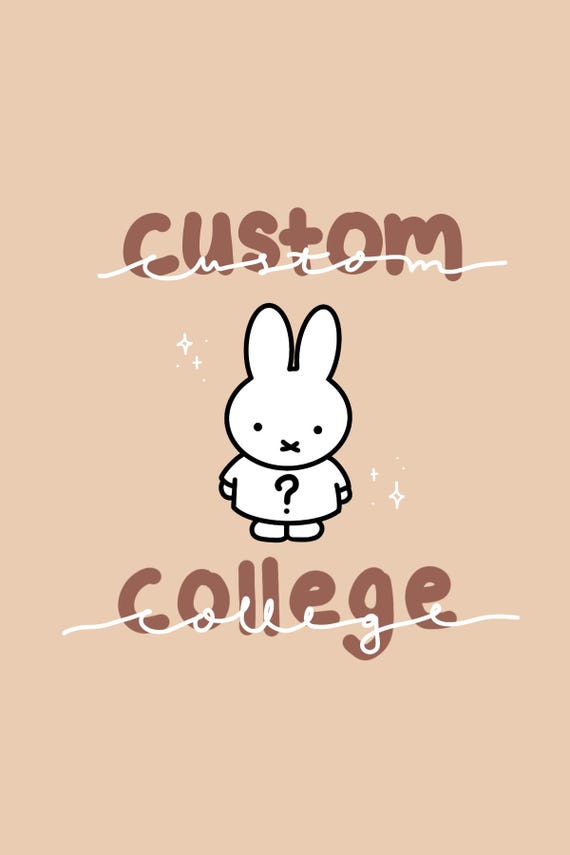 Custom College Miffy Stickers