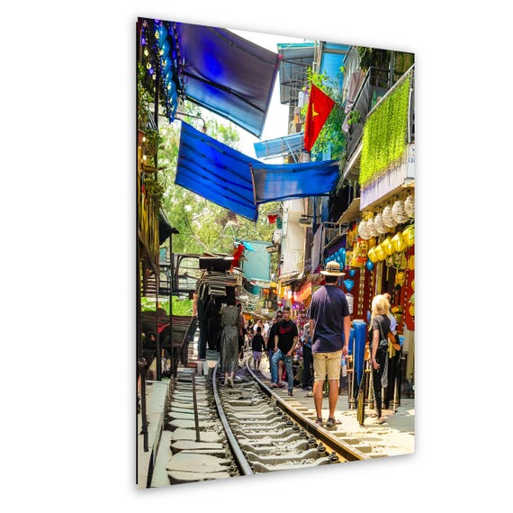 Hanoi Train Street Print – Fine Art Travel Photography, Urban Wall Art, Vietnam Décor