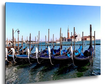 Tides of Time: Gondolas Beneath the Bell Tower- Venice, Italy