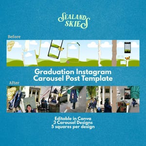 Modelo de postagem de carrossel para Instagram de formatura