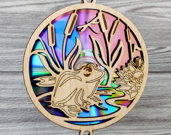 Frog Suncatcher SVG: Laser Cut File for DVD Repurpose (Digital Download)