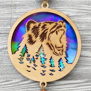 Bear Suncatcher Laser Cut File: Wood and DVD Design (SVG, PDF, Ai)