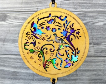Acchiappasole a forma di farfalla e fiore SVG: file tagliato al laser per Glowforge (download digitale, PDF, Ai, SVG)