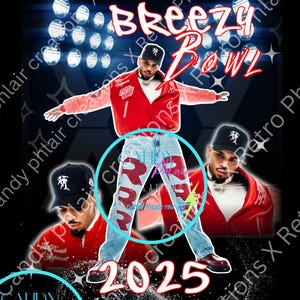 Chris Brown Breezy Bowl XX Tour 2025 PNG, Digital Download T-Shirt for Cricut, Sublimation,DIY Bootleg Shirt, Fan gift, Dtf