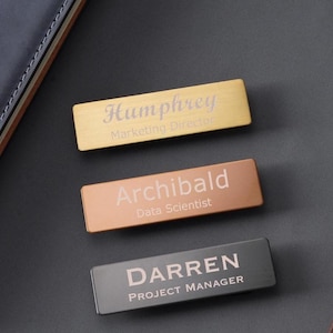 Custom Name Tags for Work,Personalized Magnetic Name Tags,Engraved Name Tag,Office Name Tags,Magnetic Name Badge,Uniforms,Office Name Badge