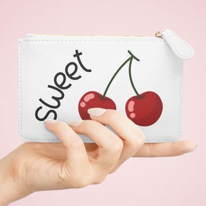 Cherry Sweet Mini Clutch Bag | Cute Wallet for Everyday Use, Gift for Her, Cherry Design, Travel Accessory, Pouch