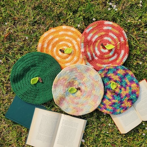 Crochet Fruit Beret, Crochet Hat, Fruit Beret, Handmade Hat, Handknit Hat, Ready to Ship