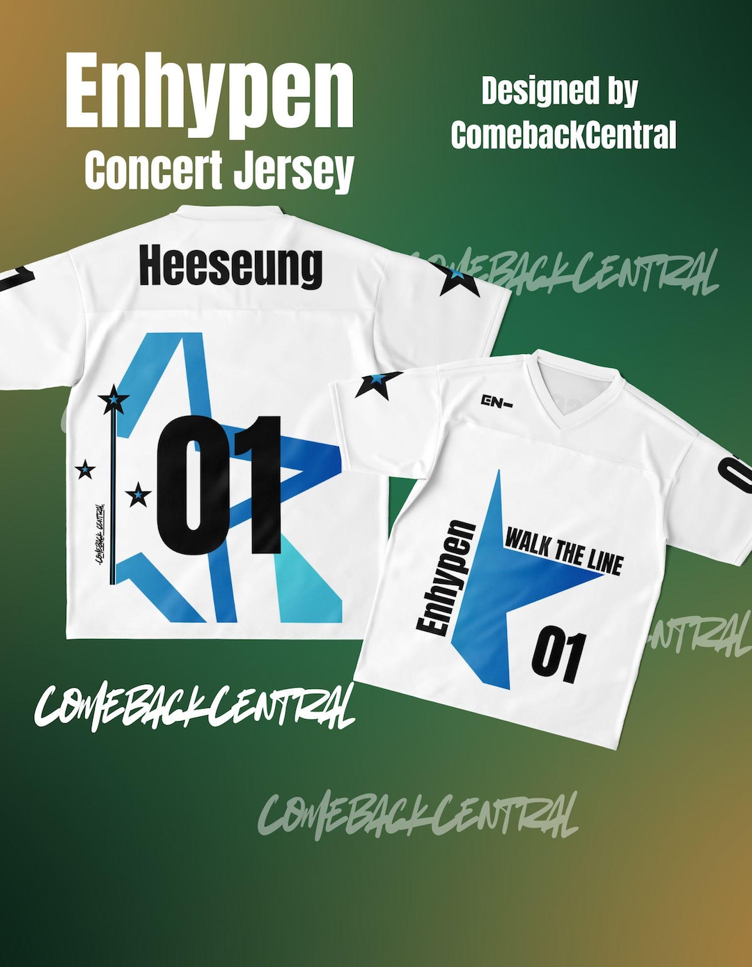 ENHYPEN ユニフォームシャツ HEESEUNG ヒスン ENHYPEN HEESEUNG Merch V-Neck Shirts Baseball Jersey Shirt
