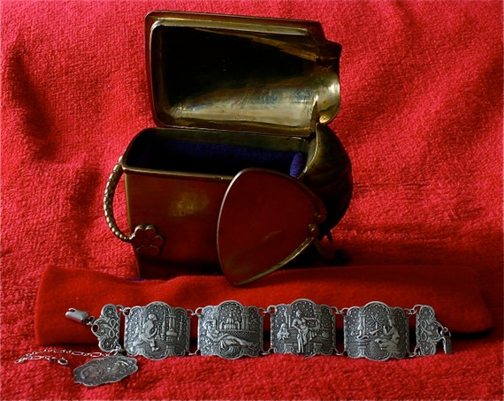 Antique cask with Solid Sterling silver Arabian N… - image 2