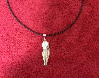 Sterling silver vintage Kewpie doll baby spoon drop pendant 20” necklace custom jewelry