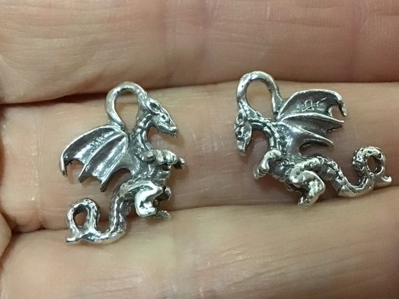 Cool Sterling silver Retro vintage 1970’s dragon … - image 3