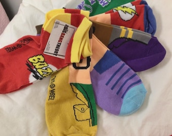 NWT Big Bang Theory socks by HYP 6 pairs retro