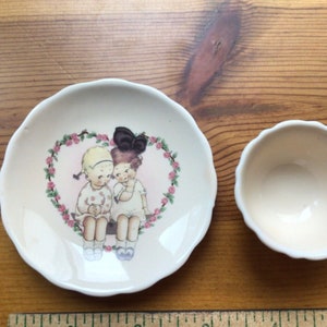 Vintage 1980s Mabel Lucie Attwell Memories of Yesterday Tea cup saucer tea toy