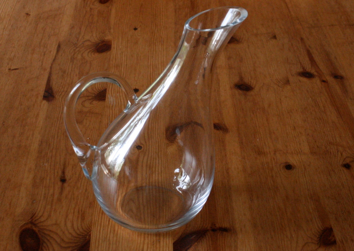 Krosno crystal large Duck decanter for wine modernist elegant Etsy