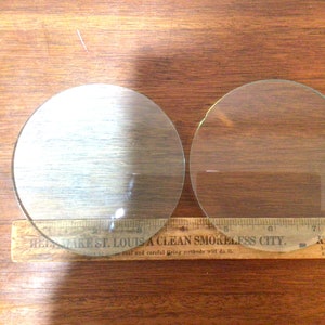 Vintage XL magnification lenses double convex pair lot of 2