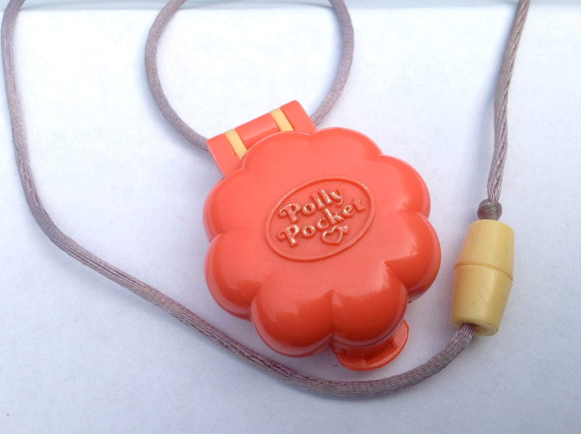 Vintage 1991 Polly Pockets Necklace Orange Flower Music Room Etsy