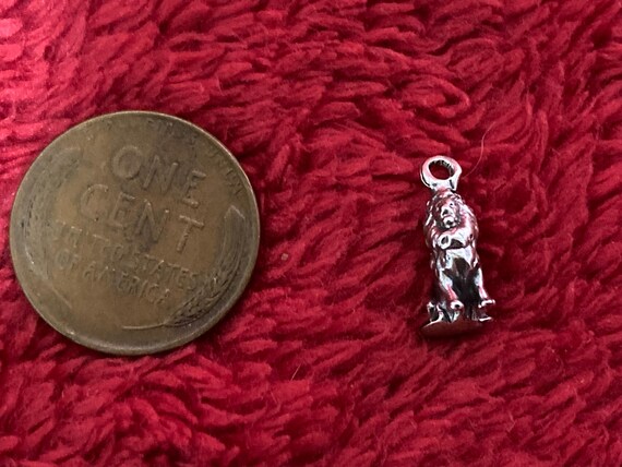 Solid sterling silver old retro micro sitting lio… - image 5