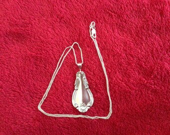 Sterling silver Gorham Chantilly vintage drop pendant custom jewelry