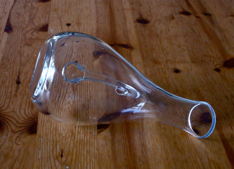 Krosno crystal large Duck decanter for wine modernist elegant Etsy