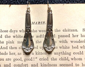 Sterling silver Gorham Chantilly drop earrings Custom made in USA