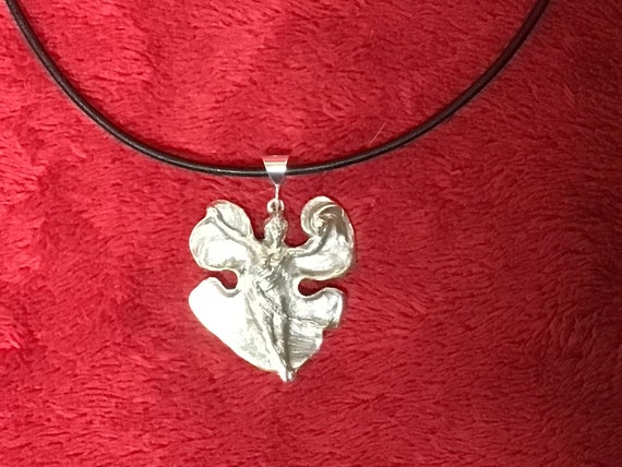Old Art Nouveau Revival fob pendant 18” necklace G