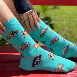 Chaussettes One Piece Chibi Anime - Luffy, Zoro, Nami, Usopp, Chopper, Sanji, Robin, Franky, Jinbe Design - Cadeaux - Chaussettes unisexes
