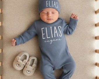 Personalized Name Baby Newborn Coming Home Outfit, Announcement Boy Outfit, Welcome Baby Bring Home Clothes, Going Home Baby Boy Set