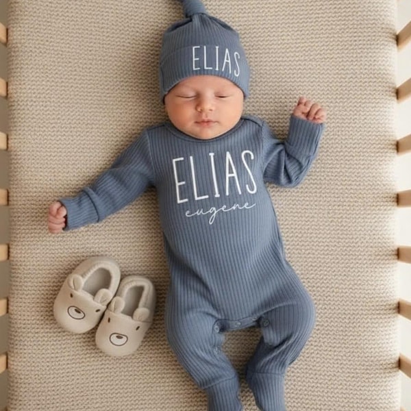 Personalized Name Baby Newborn Coming Home Outfit, Announcement Boy Outfit, Welcome Baby Bring Home Clothes, Going Home Baby Boy Set