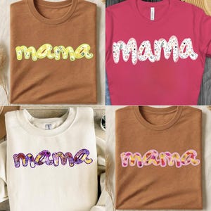 Floral Mama PNG: Retro Flower Design (Digital Download, Commercial Use OK