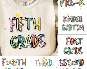 Retro Back to School Boys PNG Bundle: T-Shirt Design (Digital Download