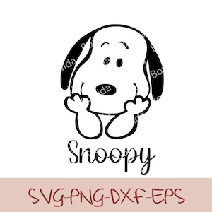 Snoopy SVG-paket: Jordnötter tecknad Clipart för Cricut (digital nedladdning) bild 3